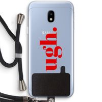 Ugh: Samsung Galaxy J3 (2017) Transparant Hoesje met koord