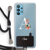 Pink Bouquet: Samsung Galaxy A32 4G Transparant Hoesje met koord
