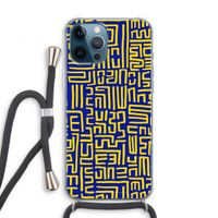 Majorelle Blue Print: iPhone 12 Pro Transparant Hoesje met koord