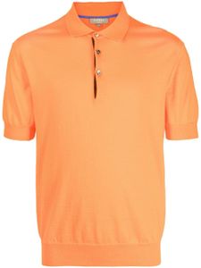 N.Peal polo en maille à manches courtes - Orange