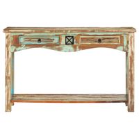 The Living Store Wandtafel - Vintage - Massief gerecycled hout - 120 x 40 x 75 cm
