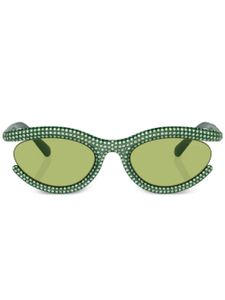 Swarovski lunettes de soleil à monture ovale - Vert