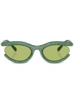 Swarovski lunettes de soleil à monture ovale - Vert