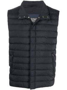 Herno gilet matelassé à boutons pression - Bleu