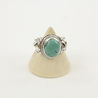 Zilveren Ring met Turkoois Maat 16,5 (Sterling Zilver 925) - thumbnail