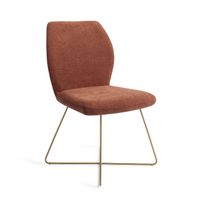 Jesper Home Eetkamerstoel 'Ikata' Cross Gold, kleur Cosy Copper