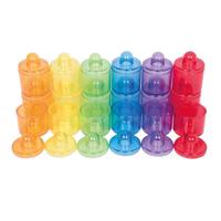 Tickit Doorschijnende Kleurenpotten 18 stuks