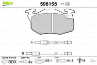 Valeo Remblokset 598155