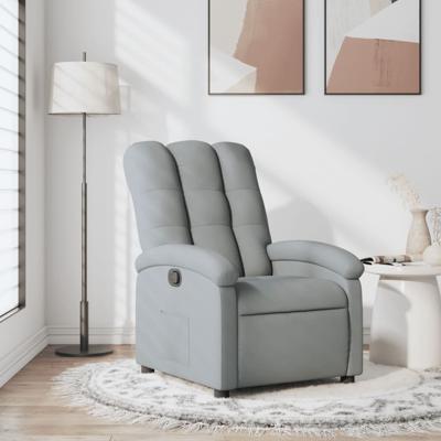 Relaxfauteuil lichtgrijze stof