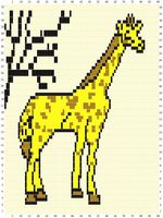 Sunarts doe het zelf pakket model Giraffe 90 x 210 cm artikelnummer D216 - thumbnail