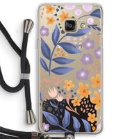 Flowers with blue leaves: Samsung Galaxy A3 (2016) Transparant Hoesje met koord