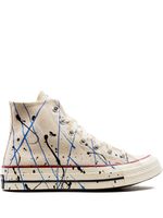 Converse baskets montantes Chuck 70 Natural à effet taches de peinture - Blanc