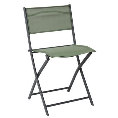 Home Deco Factory camping buiten klapstoel - aluminium - groen - L46 x B50 x H80 cm