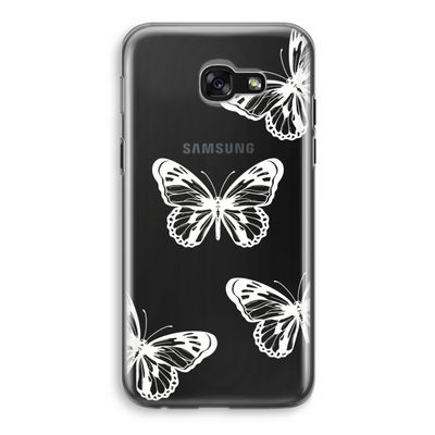 White butterfly: Samsung Galaxy A5 (2017) Transparant Hoesje