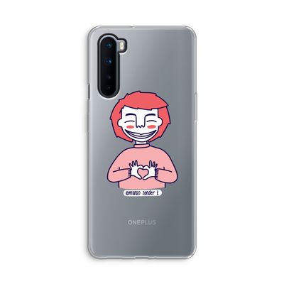 Hartje: OnePlus Nord Transparant Hoesje Hartje: OnePlus Nord Transparant Hoesje