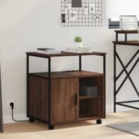 Kantoor kast bruin eikenkleur 60 x 46 x 67 cm Bewerkt hout