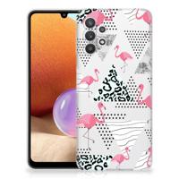 Samsung Galaxy A32 4G | A32 5G Enterprise Editie | TPU Hoesje | Flamingo Triangle