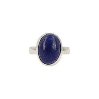 Zilveren Ring Lapis Lazuli (Maat 18) - thumbnail