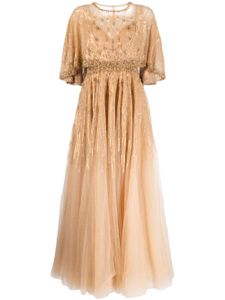 Jenny Packham robe longue Parisa brodée de sequins - Or