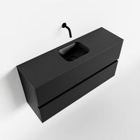 Toiletmeubel Mondiaz Ada | 100 cm | Meubelkleur Urban | Lex wastafel Urban Midden | Zonder kraangat