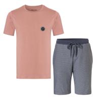 Phil & Co Phil & Co Shortama Heren Pyjama Set Katoen Rood - thumbnail