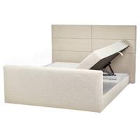 Beliani - ARISTOCRAT - Boxspringbed - Beige - 160 x 200 cm - Polyester