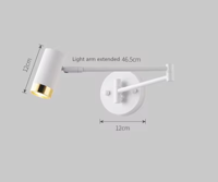 LUXARM Verstelbare Wandlamp met Lange Arm