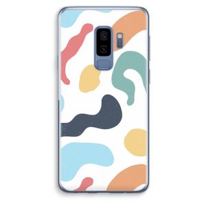 Memphis Shapes Blue: Samsung Galaxy S9 Plus Transparant Hoesje