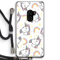 Rainbow Unicorn: Xiaomi Mi Mix 2 Transparant Hoesje met koord
