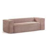 Kave Home 3-zits Bank Blok Rib - Velvet