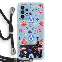 Bloemetjes: Samsung Galaxy A52 Transparant Hoesje met koord