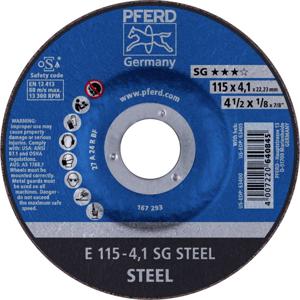 PFERD 62211436 E 115-4,1 SG STEEL Afbraamschijf gebogen Diameter 115 mm Boordiameter 22.23 mm Staal 10 stuk(s)