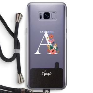 Pink Bouquet: Samsung Galaxy S8 Transparant Hoesje met koord