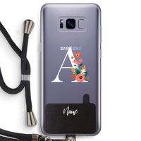 Pink Bouquet: Samsung Galaxy S8 Transparant Hoesje met koord