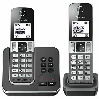 Draadloze telefoon Panasonic KX-TGD322 Wit Zwart Zwart/Gris