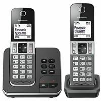 Draadloze telefoon Panasonic KX-TGD322 Wit Zwart Zwart/Gris - thumbnail