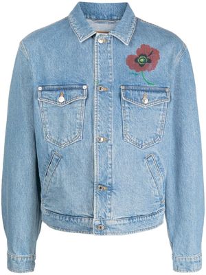 Kenzo veste boutonnée à fleurs - Bleu