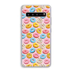 Pink donuts: Samsung Galaxy S10 5G Transparant Hoesje