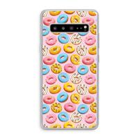 Pink donuts: Samsung Galaxy S10 5G Transparant Hoesje - thumbnail