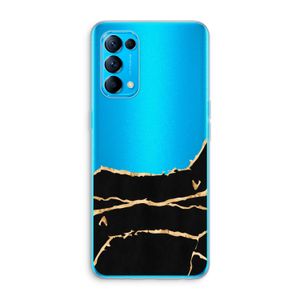 Gouden marmer: Oppo Find X3 Lite Transparant Hoesje