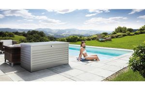 Biohort LeisureTime Box 160 Opbergdoos Rechthoekig Gegalvaniseerd staal Zilver, Metallic