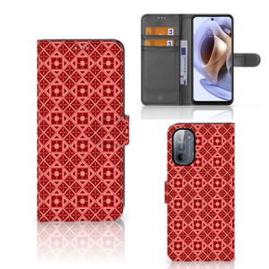 Motorola Moto G31 | G41 Telefoon Hoesje Batik Rood