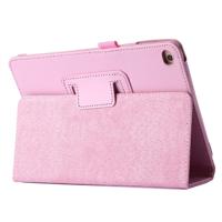 Litchi textuur horizontale Flip PU lederen beschermhoes met houder voor iPad mini 2019 (roze)