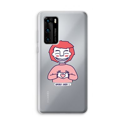 Hartje: Huawei P40 Transparant Hoesje