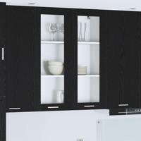 Hangkast Riga Zwart Eiken 80 x 31 x 100 cm Bewerkt hout Hangkast Riga Zwart Eiken 80 x 31 x 100 cm Bewerkt hout