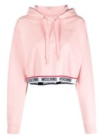 Moschino hoodie à logo en relief - Rose - thumbnail