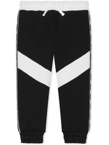 Dolce & Gabbana Kids pantalon de jogging à bande logo - Noir