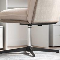 VidaXL Kantoorstoel gascilinder chroom 318-473 mm ijzer