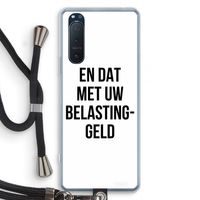 Belastinggeld: Sony Xperia 5 II Transparant Hoesje met koord Belastinggeld: Sony Xperia 5 II Transparant Hoesje met koord