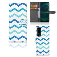 Sony Xperia 5III | Telefoon Hoesje | Zigzag Blauw